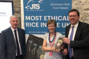 Mary Pobble of JTS most ethical rice award