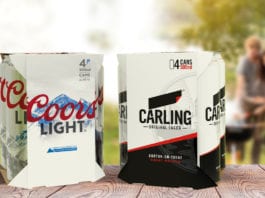 Goodbye to plastic on packs Carling and Coors Light