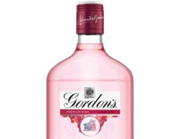 A pocket sized pink gin bottle Gordons Pink Gin 35cl