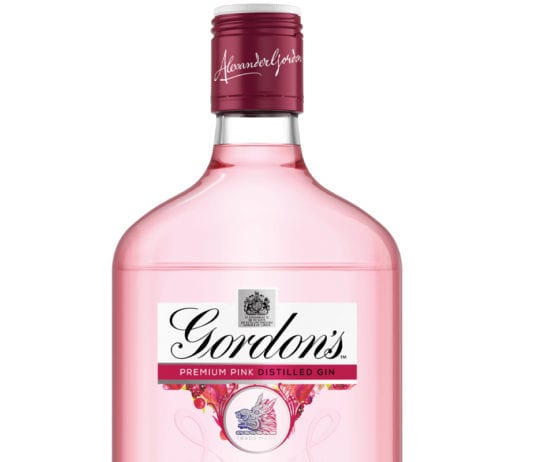 A pocket sized pink gin bottle Gordons Pink Gin 35cl