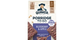 Quaker porridge to go blueberry apple