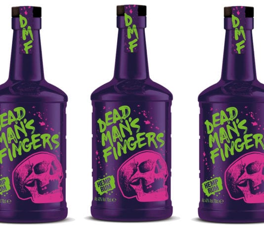 Hemp infused rum rolling out dead-mans-fingers-hemp-rum