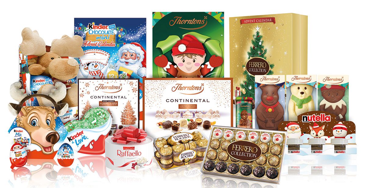 Ferrero’s Christmas range spans Thorntons, Kinder, Nutella and Ferrero Rocher.