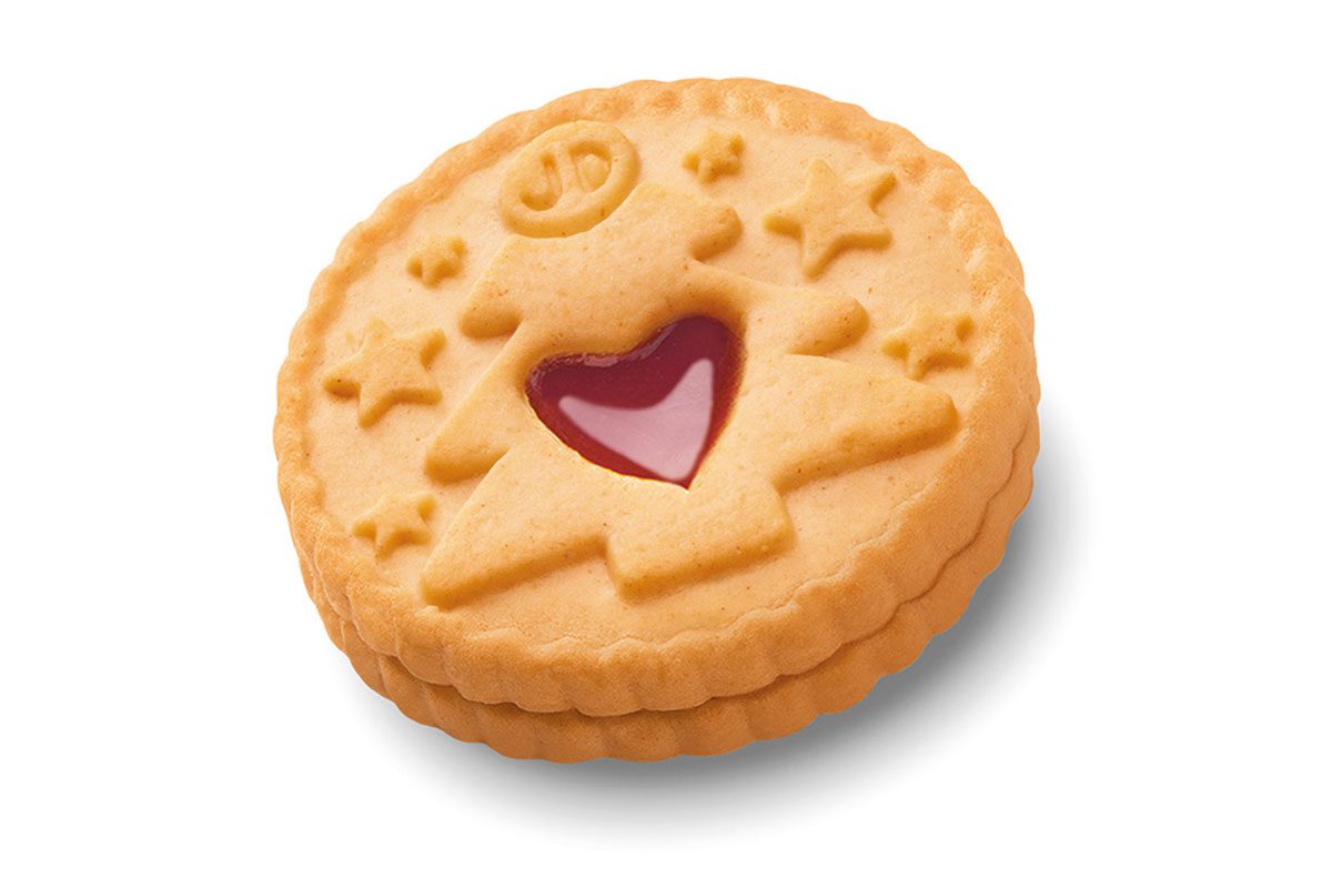 Jammie Dodger Christmas biscuit 