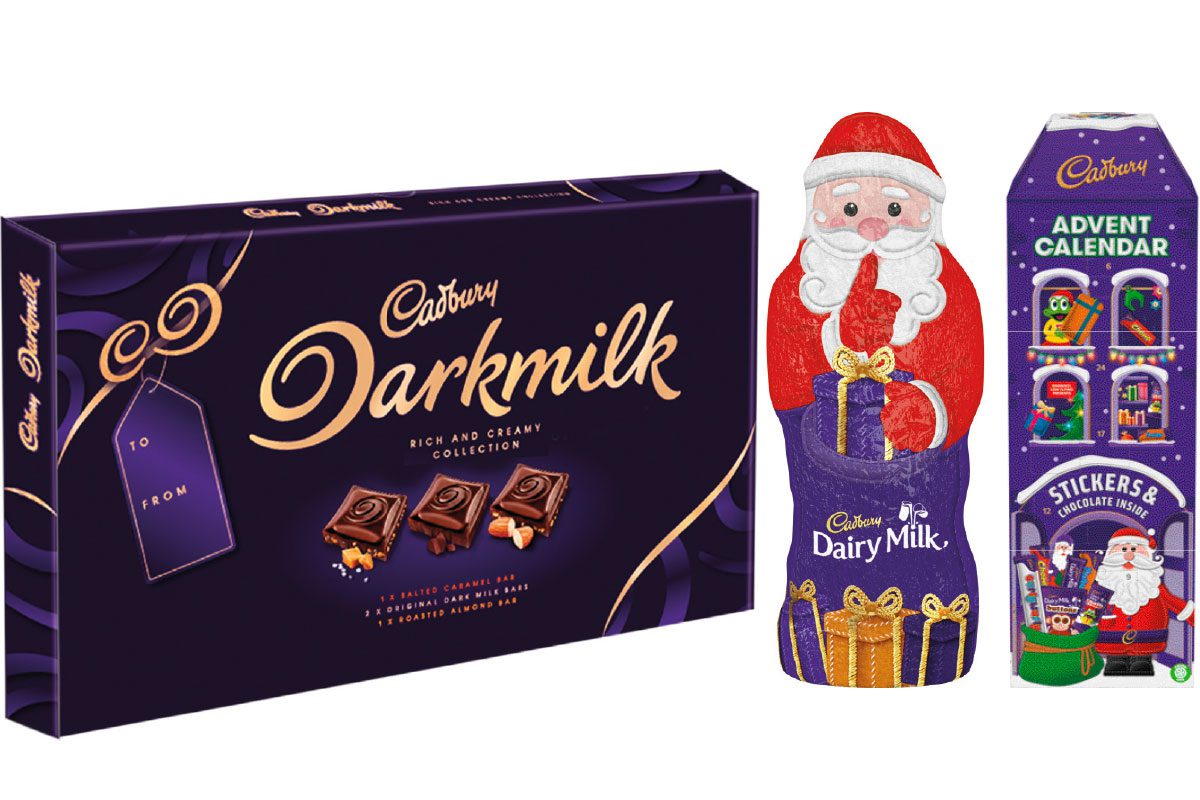 Cadbury Dark Milk and Dairy Milk festive lines from Modelez 