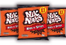 Nik Naks Nice 'n' Spicy £1 price marked packs