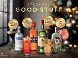 Demand is growing for gin and Irish whiskey Pernod Ricard Christmas portfolio including Absolut Vodka, Beefeater London Blood Orange gin, Jameson Irish whisky and Plymouth gin