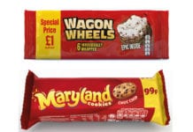 Burtons Biscuit Company Wagon Wheels and Maryland Cookies