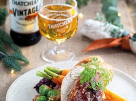 The apple of Santa’s eye Thatchers with turkey roast