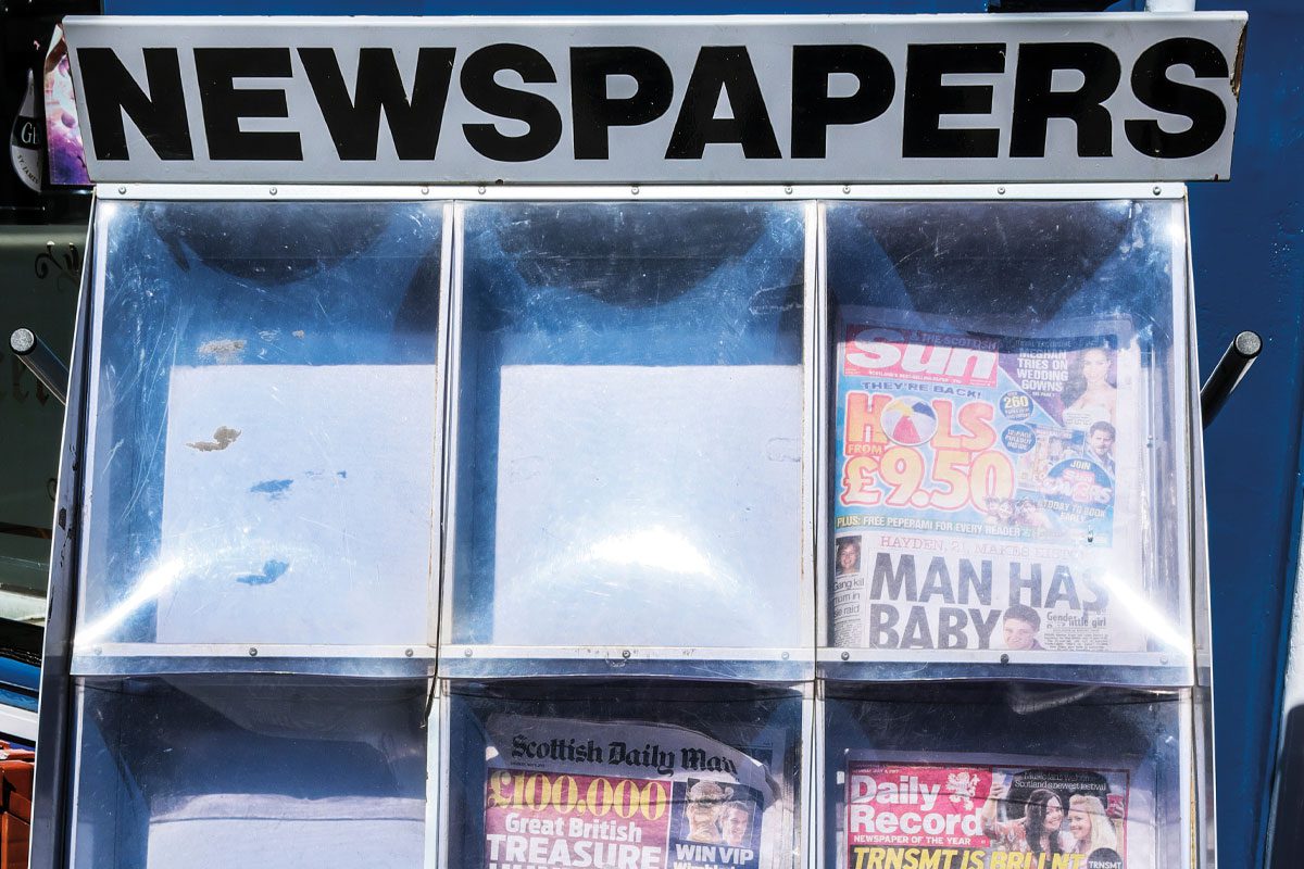 newspaper stand