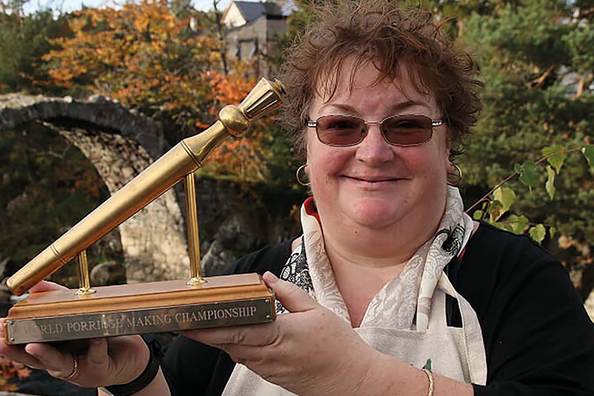 Lisa Williams, the 2019 World Porridge Making Champion.