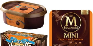 Chocolate orange ice cream range