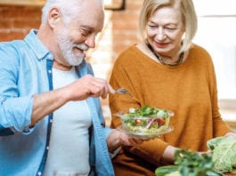 To Veganuary and beyond older generation enjoying salad