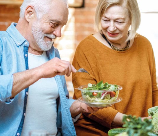To Veganuary and beyond older generation enjoying salad