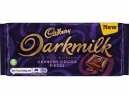 Created for a dark night in Cadbury darkmilk crunchy cocoa pieces