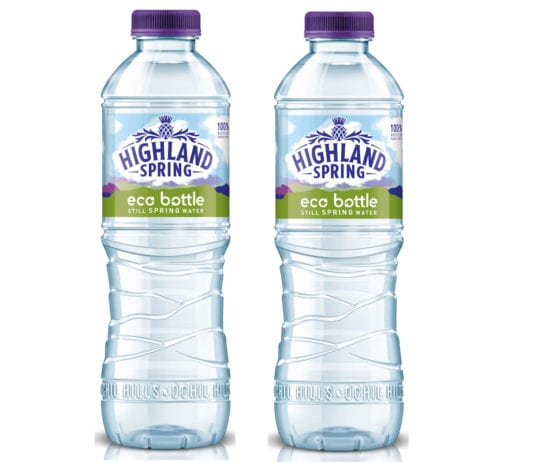 Less new plastic ahead Highland Spring eco bottles