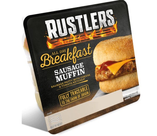Heating up in the morning Rustlers Breakfast Sausage
