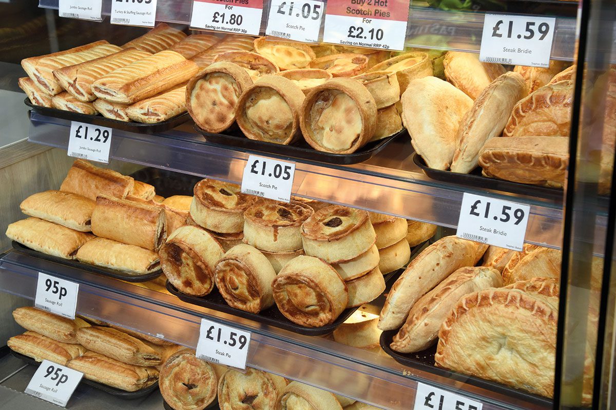 Shelf of pastries