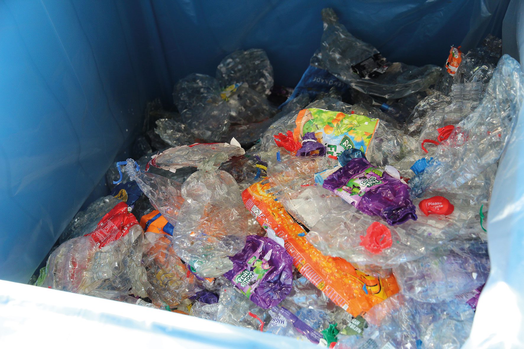 bin full of plastic