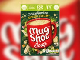 Soup sales hotting up mug shot soup box