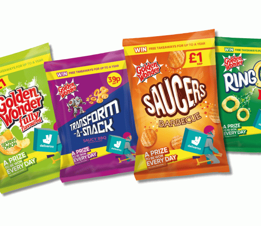 Golden ticket for takeaways crisp packets