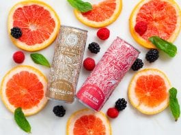 Cocktails in the living room oranges & eden mill cans