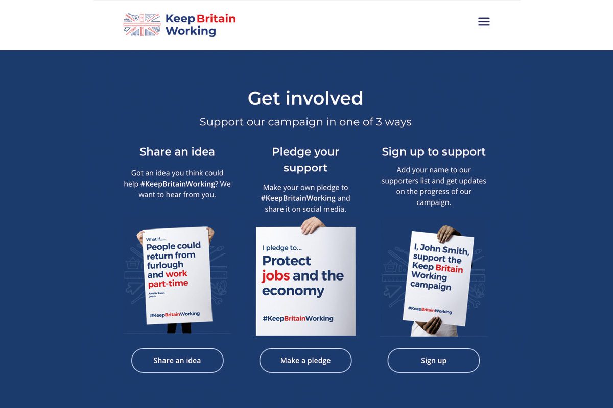 Keep Britain Working website