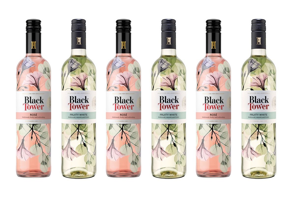 Black Tower Rose and Fruity White variants