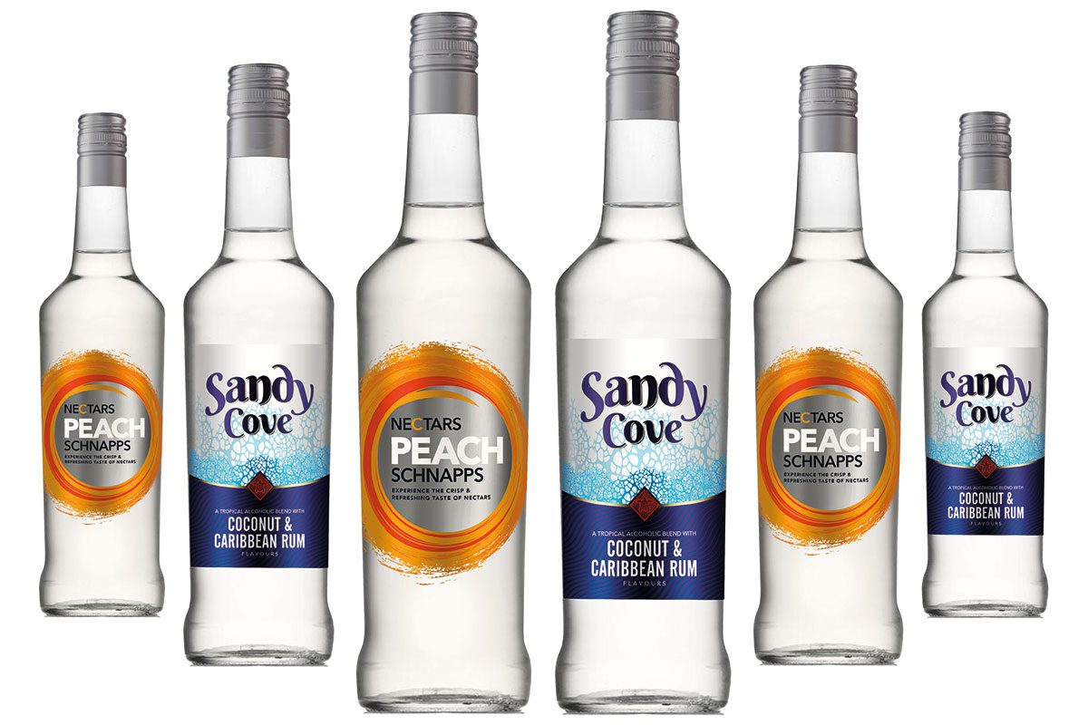 CWF Nectars Peach Schnapps, and CWF Sandy Cove Rum and Coconut