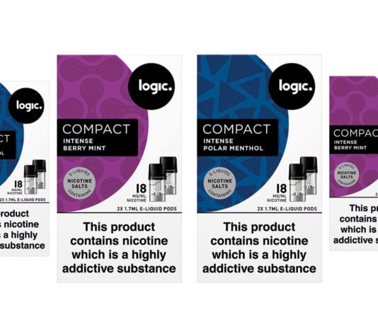 More menthol pods JTI Logic Compact Intense range