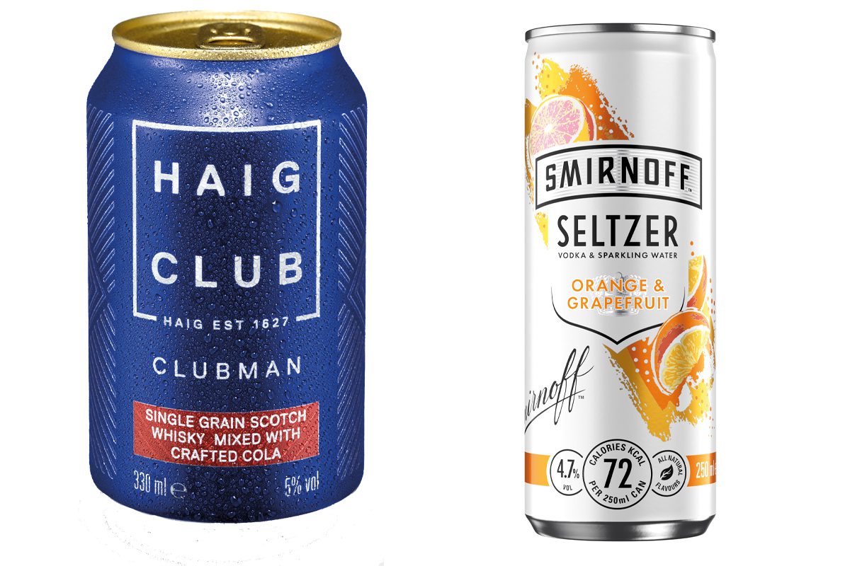 Smirnoff and Haig club RTD