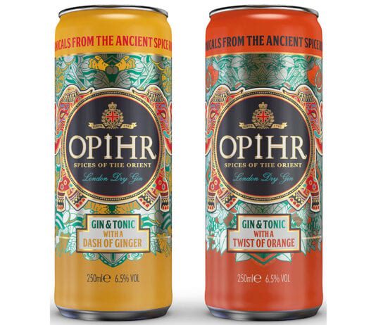 Opihr gins land in cans Opihr-RTD-cans-Orange-&-Ginger
