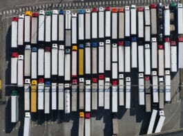 Looming chaos at Dover Lorries queuing at dock