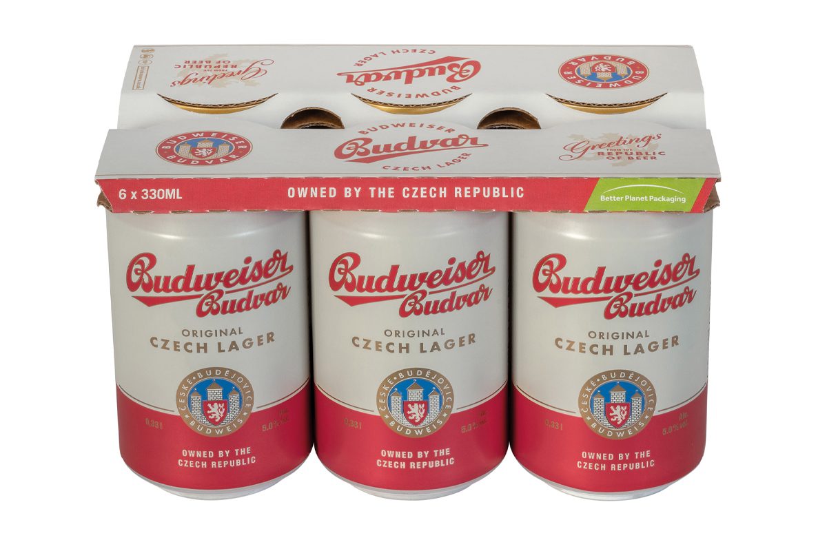 Budvar cans sustainable packaging
