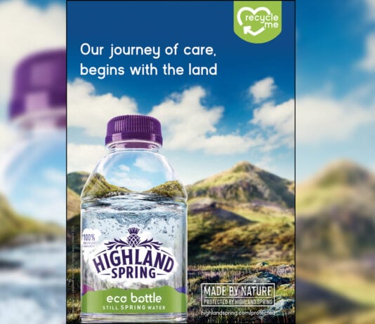 New campaign for Highland Spring Highland Spring eco bottle