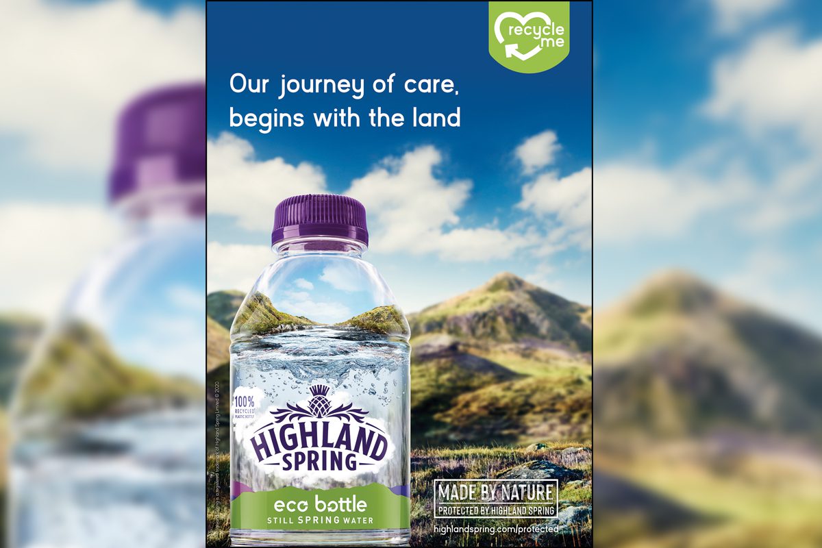 Highland Spring eco bottle