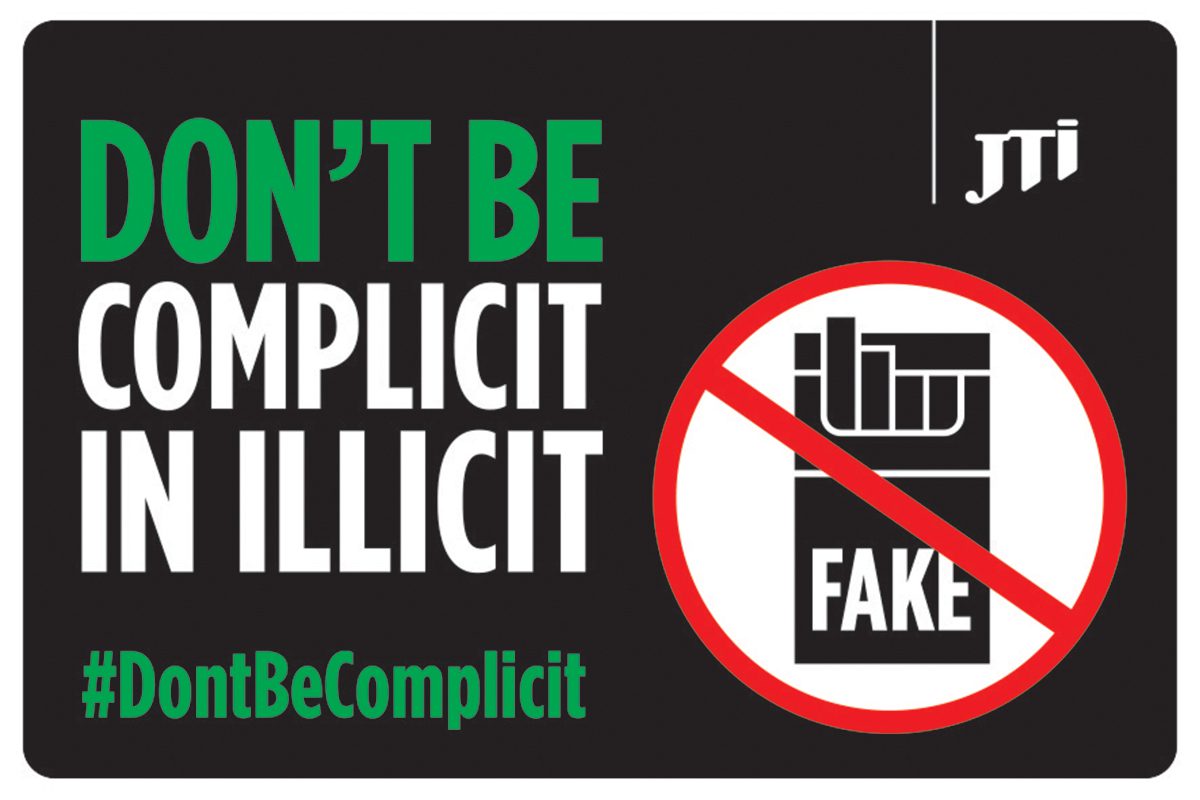 JTI don't be complicit poster