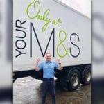 M&S contract for Brownings John Galls in front of an M&S lorry