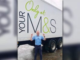 M&S contract for Brownings John Galls in front of an M&S lorry