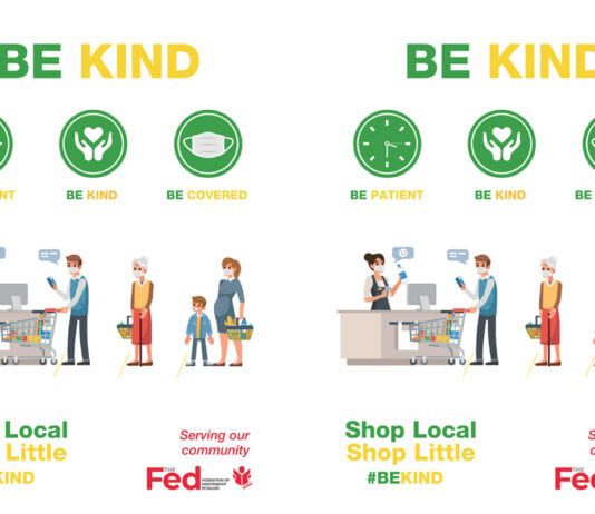 Poster calls for patience be kind poster nfrn