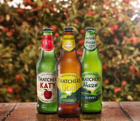 New look for cider range Thatchers cider bottles