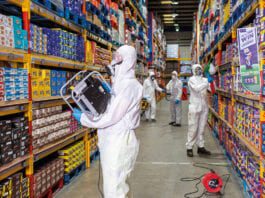 UWS invests in depot hygiene blitz Man defogging depot