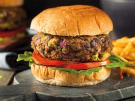 EU victory for vegans Burger on plate