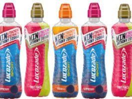 Punchy pack promotion Lucozade promotional packs