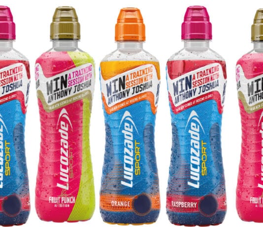 Punchy pack promotion Lucozade promotional packs