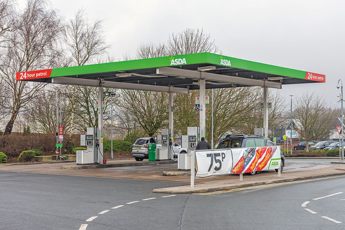 Asda petrol filling station 