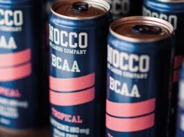 Nocco has ambitions Nocca cans on shelf