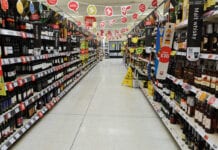 Supermarket wine isle