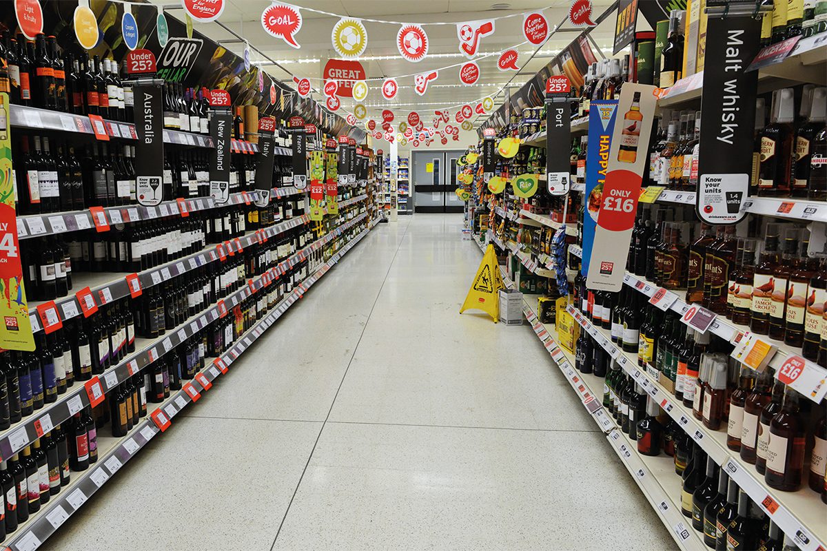 Supermarket wine isle