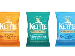 Kettle’s British flavour The new Kettle Chips comprises three flavours inspired by British cuisine.